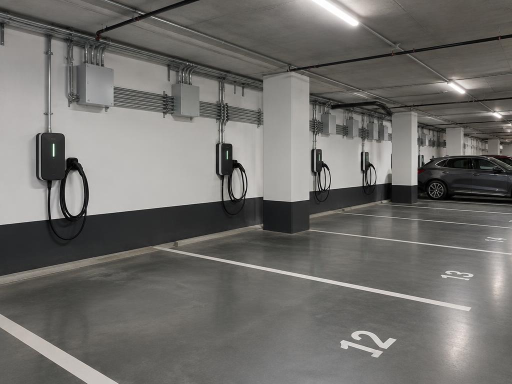 Multi-unit EV charger installation concept